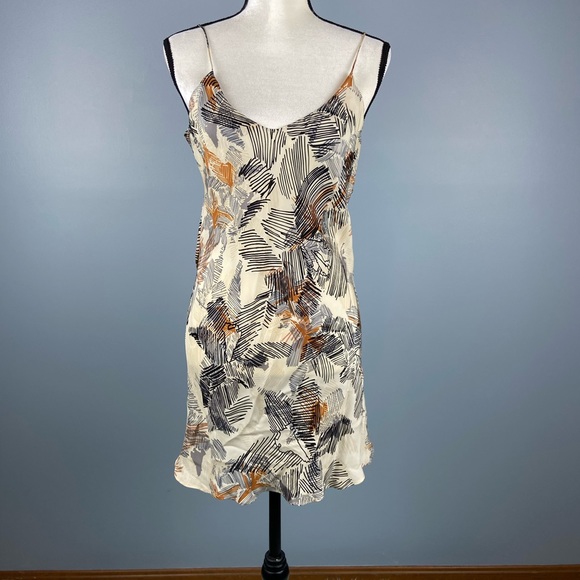 karen zambos silk dress Karen Zambos 100% Silk Boho Print Mini/ Slip